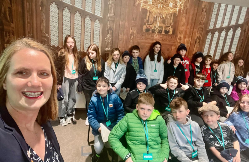 I met Ysgol Gymuned y Fali - Valley Community School in parliament