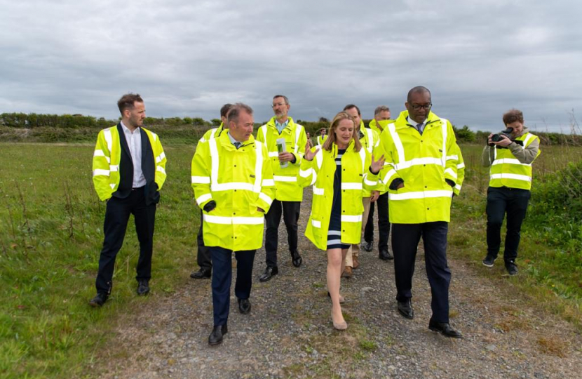 Virginia Crosbie at the Wylfa site