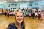 I sang with Ysgol Llanfawr's Makaton choir 